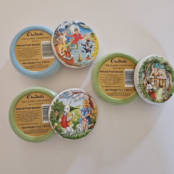Set of Churchill's "The Classic Collection" Natural Fruit Sweets EMPTY TINS - Picture 3 of 7
